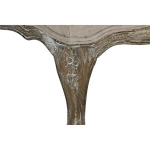 Soggiorno accento Ottoman struttura in legno grigio resistente alle intemperie rivestimento tessuto tessuto imbottito schiuma cuscino del sedile - Product Image 3