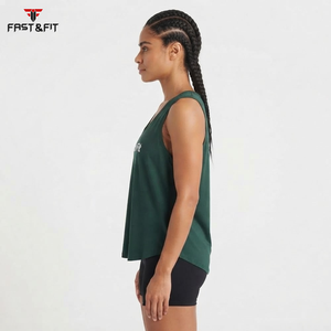 Camisetas de Tirantes de Alta Calidad, Tejidas, 100% Algodón, Lisas, sin Mangas, para Gimnasio, Personalizadas, de Verano, Casuales, de Color Sólido, para Mujer - Product Image 3