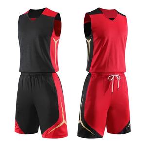 Maillots de basket-ball personnalisés pour jeunes et adultes, uniformes de basket-ball réversibles, vêtements de basket-ball respirants double face - Product Image 2