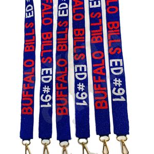 Buffalo Bills ED personalizado oro blanco semilla cuentas bolsa correas cuentas monedero correa para bolsos accesorios de moda - Product Image 1