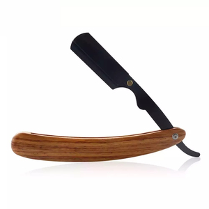 Maquinilla de Afeitar para Hombre con Mango de Madera, Hoja Recta, Logotipo y Diseño Personalizados, Acero Inoxidable, Afilada y Plegable - Product Image 4