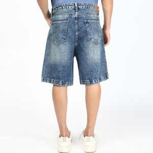 Shorts Bermuda en jean déchiré pour homme, taille mi-haute, en coton élastique, style décontracté, finition délavée - Product Image 2