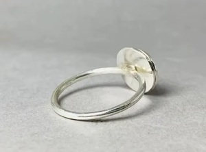 925 Sterling Silver Spiral <b>Ring</b> Natural Stone <b>Stacking</b> <b>Ring</b> Handmade Women's Fine Jewelry - Product Image 5