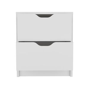 Comodino Houma a due cassetti di Depot E Shop, tavolino da comodino bianco - Product Image 4