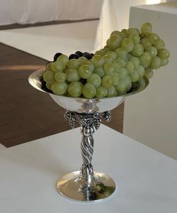 Ensemble de bols et fourchettes sur piédestal en acier inoxydable argenté, plat à condiments sur pied, décoratif moderne pour table, décoration intérieure, récipient de service - Product Image 3