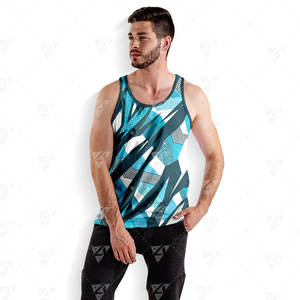 Débardeur imprimé personnalisé pour homme en polyester/coton, écologique, respirant, décontracté - Product Image 5