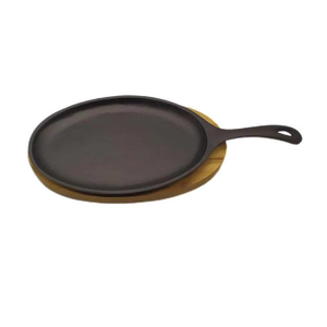 Plato para Asar de Hierro Fundido Ecológico Hecho a Mano, Plato para Bistec Indio con Base de Madera, Apto para Lavavajillas/Microondas, Grado Alimenticio - Product Image 3