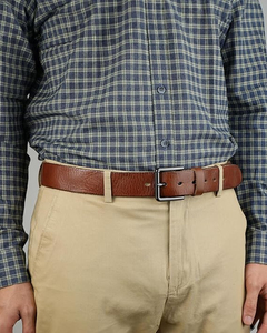 Stylish Wholesale Design 2026 Genuine Leather <b>Navy</b> Blue Dress <b>Belt</b> for Men Pin Buckle High Quality OEM Custom Logo Men <b>Belt</b> - Product Image 3
