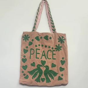 Bolso Tote Mini Casual de Estilo Clásico, 100% Algodón, Ecológico, Reutilizable, con Cierre de Cremallera, para Mujer y Niña - Product Image 1