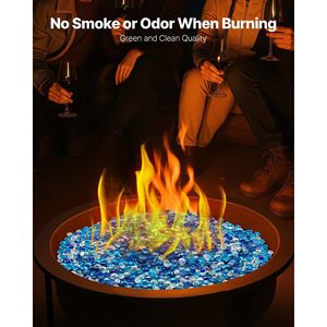 Perle di Vetro Riflettenti ad Alta Lucentezza da 10 libbre/4,5 kg, Diametro 3/4 di pollice (19,05 mm), Pietre Senza Fumo per Bracieri e Caminetti - Product Image 4