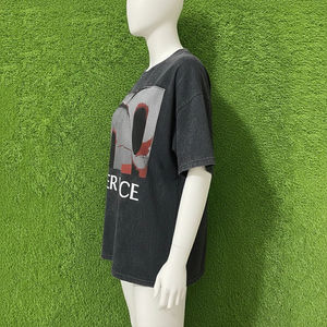 Oversized <b>Black</b> Cotton T-<b>Shirt</b> With Her Face Photo Print Short Sleeve O-Neck Casual Men's <b>Tee</b> - Product Image 5