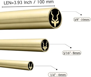 Custom Brass Mosaic Pin Antelope Pattern Stainless Steel Tube Decorative Mosaic Rod for <b>Knife</b> Handle DIY <b>Craft</b> OEM ODM Wholesale - Product Image 3