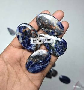 Sodalite 100% naturelle avec cristal d'hématite, prix de gros, lot de pierres pour la fabrication de bijoux faits à la main, cabochon 20-40mm, sodalite en vrac - Product Image 3