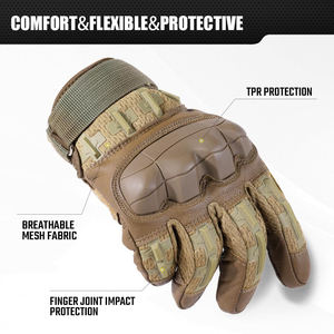 ถุงมือหนังคุณภาพสูงแบบเต็มนิ้ว กันลื่น ป้องกันรังสียูวี กันลม สำหรับขี่จักรยาน แข่งรถ ป้องกันมือ ถุงมือขี่มอเตอร์ไซค์ - Product Image 3