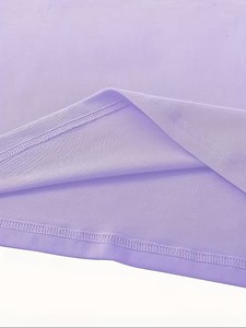 Camiseta morada claro para mujer - Top básico suave y transpirable para uso diario, camiseta de cuello redondo de corte holgado para atuendo informal de Bangladesh - Product Image 3