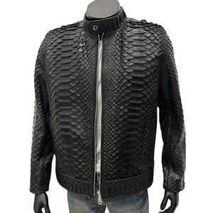 Chaqueta de Cuero Vacuno 100% Genuino con Diseño Personalizado, Chaqueta con Estampado de Piel de Cocodrilo, Chaqueta con Estilo de Piel de Serpiente para Hombre 2026 - Product Image 1