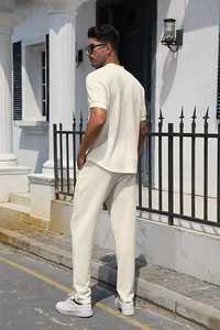 Ensemble de survêtement personnalisé pour homme, coupe ajustée, vêtements de sport, tenue de gym - Product Image 3