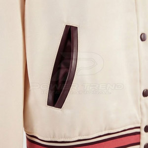 แจ็คเก็ตวาร์ซิตี้คลาสสิกสำหรับผู้ชาย ดีไซน์ด้านหน้าแบบสแตนด์อัพ ภายในนุ่มสบาย สีสันตัดกันอย่างมีสไตล์ ระบายอากาศได้ดี เหมาะสำหรับอากาศเย็น - Product Image 6