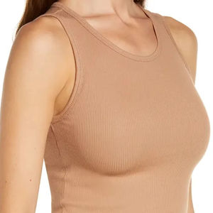Débardeur athlétique pour femme, coton et polyester, sans manches, pour fitness, gym, yoga, course à pied, vêtements de sport, qualité bon marché, directement de l'usine. - Product Image 2