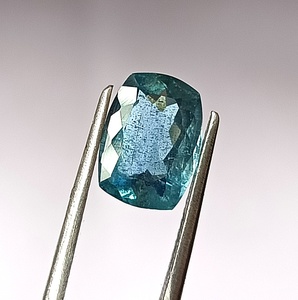 Piedra Preciosa Suelta de Aguamarina Azul Santa María Natural de 2.60 Quilates, Corte Cojín Facetado, Translúcida - Product Image 4