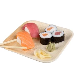 Assiette à dîner écologique biodégradable 10 pouces carrée en feuille de palmier Assiettes jetables en feuille de palmier carrées - Product Image 4