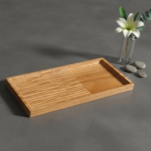 Plateau à thé en bois de frêne moderne et minimaliste, design plat, résistant à la chaleur, écologique, durable, sans BPA, passe au lave-vaisselle, pour service à thé Kung Fu - Product Image 3