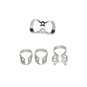Manual Dental Endodontic Rubber Dam Kit Stainless Steel Frame Punch Clamps Set with Leather <b>Zipper</b> Case CE Certified Instruments - Product Image 4