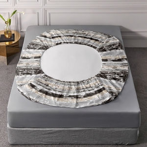 Solid Polyester/Cotton Flat <b>Sheet</b> <b>King</b> Queen <b>Size</b> Breathable All-Season 300tc Deep Pocket 40-count Home Hotel Use Adult Bedding - Product Image 5