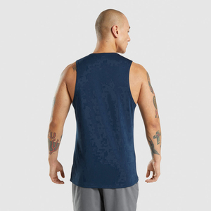 Débardeur pour homme HSI respirant, à séchage rapide, 100% coton, col mandarin, vintage, tie-dye, perlé, tricoté - Product Image 4