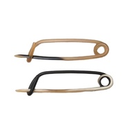 Épingles de sûreté en corne de buffle polie, artisanat naturel de haute qualité, écologiques, entièrement naturelles, style animalier, 7 cm, créations naturelles
