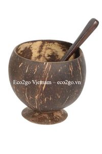Wholesale Handmade <b>Coconut</b> Shell <b>Cup</b> Natural Eco Friendly Reusable Tableware for Desserts Drinks Ice Cream and Smoothies - Product Image 4