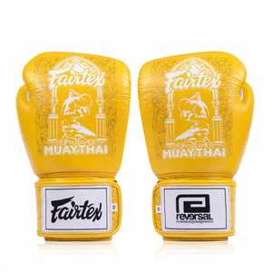 Nouveaux Gants de Boxe Fairtex en Cuir Bleu Personnalisables, Doigts Entiers, Fermeture Auto-agrippante, Sangles Réglables pour le Kickboxing et les Arts Martiaux - Product Image 2