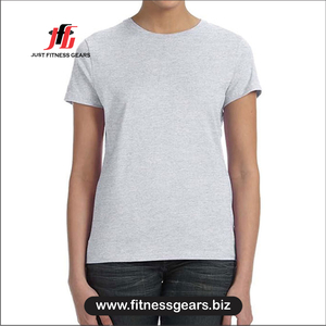 T-shirt décontracté pour femme, col rond, manches courtes, coupe ample, jersey en coton, noir, à porter toute l'année - Product Image 4