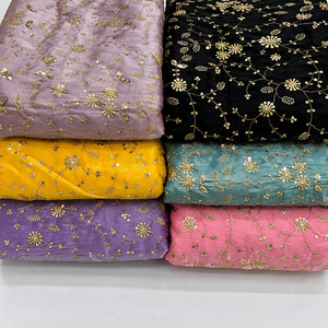 Tissu brodé SQ, tissu perlé, tissu en soie chiffon brodé, matière pour robe de soirée, textile fantaisie, vente en gros, exportation, fournisseur UE - Product Image 4