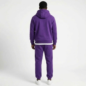 Conjunto de Sudadera con Capucha y Pantalón de Chándal de Forro Polar con Cremallera de 1/4 para Hombre, Personalizable con Logotipo, Grueso y Cálido para Invierno, Marca Privada - Product Image 2