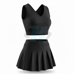 Uniforme de cheerleading de qualité supérieure pour l'entraînement, avec logo personnalisé, tissu à séchage rapide, pour les écoles, les clubs et les équipes sportives. - Product Image 2