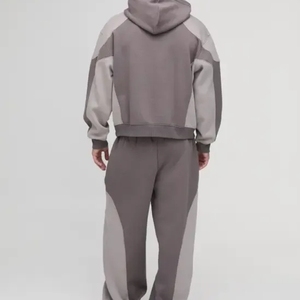 Conjunto Deportivo Unisex, Ropa Deportiva para Correr, Pantalones Acampanados con Doble Cintura, Sudadera con Capucha y Estampado de Diamantes de Imitación - Product Image 2