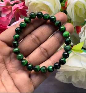 ลูกปัดมาลาไคต์ทรงกลม 8 มม. ขัดเงาสำหรับทำสร้อยข้อมือ - Product Image 2