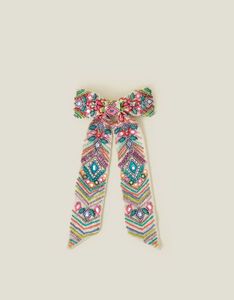 Crystal Pearl <b>Bow</b> Hair <b>Clip</b> Embellished Hair Accessories Custom Design Beads Embroidery Hair <b>Bows</b> Wholesale Beaded <b>Bows</b> - Product Image 3