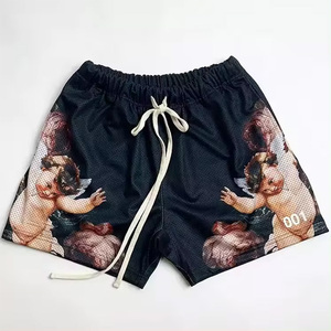 Shorts personnalisés OEM pour hommes, double couche en mesh, avec logo, shorts de sport graphiques, shorts de musculation en mesh sublimé pour hommes - Product Image 1