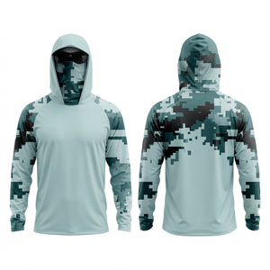 Pull à capuche en polaire uni pour homme, coupe ample, respirant, en polyester tricoté, décontracté, pour l'hiver, brodé 2027 - Product Image 6