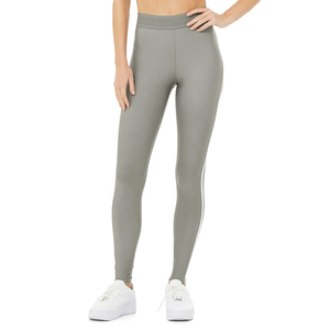 Wholesale Women's Mid Waist Legging Custom <b>Yoga</b> <b>Pants</b> <b>Plus</b> <b>Size</b> Breathable Solid Quick Dry Lightweight Spandex/Nylon Gym Fitness - Product Image 5
