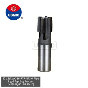 S21.StT.WC-16-R.T.P-NPSM1/4" NPSM3/8" NPSM1/2" -NPSM Trousseaux en carbure soudés pour filetage parallèle de tuyaux - à cannelures droites - (Brazés) SideFix - Product Image 1