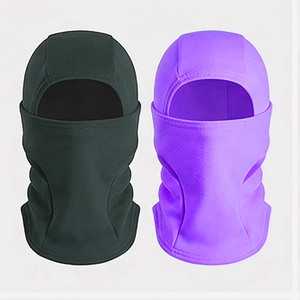 Masque de ski 54-56CM pour adulte en polyester noir et violet, vente en gros, cagoule de haute qualité, respirante, masque facial d'extérieur, coupe-vent - Product Image 5