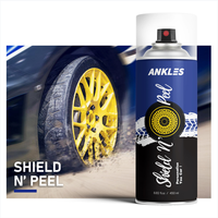 Peinture en spray caoutchoutée liquide pelable et amovible ANKLES pour jantes de voiture - 400 ml, couleur personnalisée, recoloration