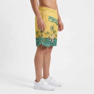 Shorts de basketball respirants, imprimés par transfert thermique, anti-UV, anti-transpiration, avec cordon élastique, pour hommes et femmes - Product Image 3
