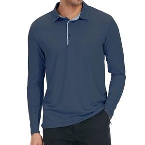Polo de Manga Larga Premium de Alta Gama para Hombre, Antiarrugas, Liso, 300GSM, Grueso, Venta Caliente 2026 - Product Image 3