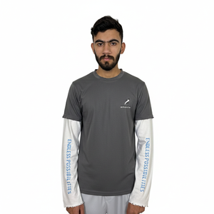 เสื้อยืดแฟชั่นผู้ชายสองชั้น |   ผ้าฝ้ายเนื้อหนา |   ทนทานและสะดวกสบาย |   เสื้อยืดสองชั้นขายส่งจำนวนมาก - Product Image 1