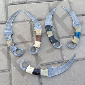 มีดคารัมบิตเหล็กดามัสกัสตีขึ้นรูปด้วยมือ ด้ามจับสั่งทำพิเศษ - Product Image 3