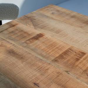 Table à manger en bois Vandana Aureo Nimbus avec plateau massif de 4 cm d'épaisseur et design contemporain - Product Image 4